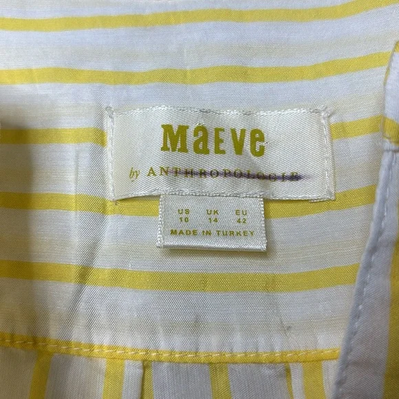 ANTHROPOLOGIE Maeve Striped Sleeveless Button-Down - Picture 2 of 3